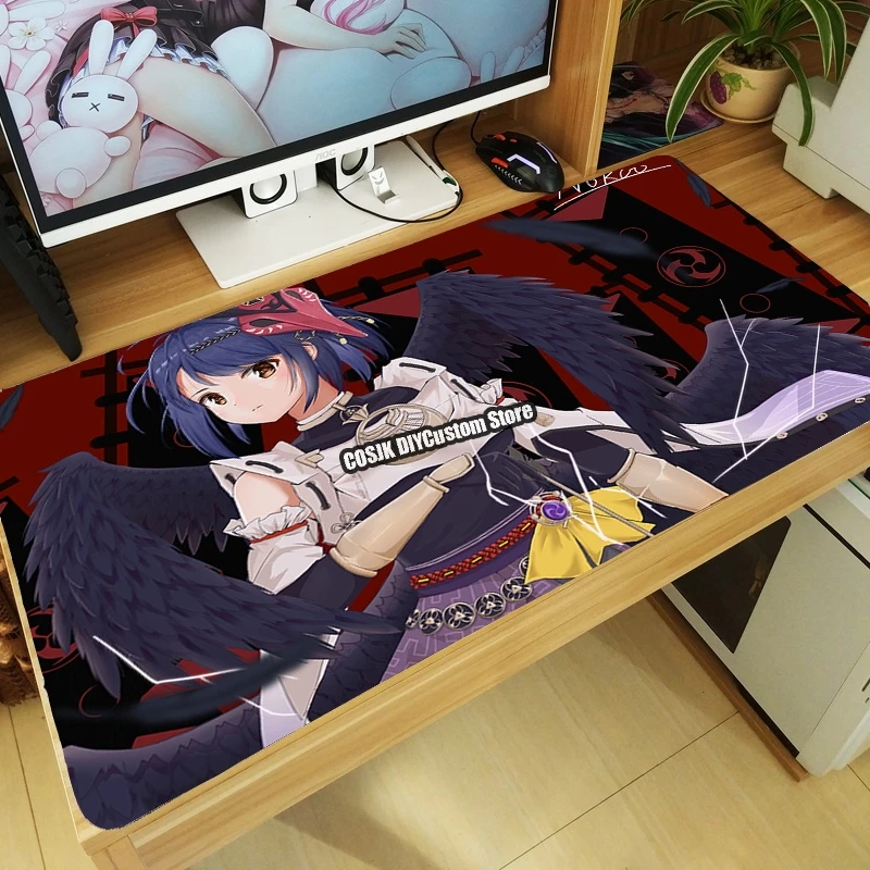

Игровой коврик для мыши Genshin Impact Kujo Sara, большой коврик для мыши Otaku, коврик для мыши, Настольный коврик для клавиатуры, игровой коврик, Прямая ...