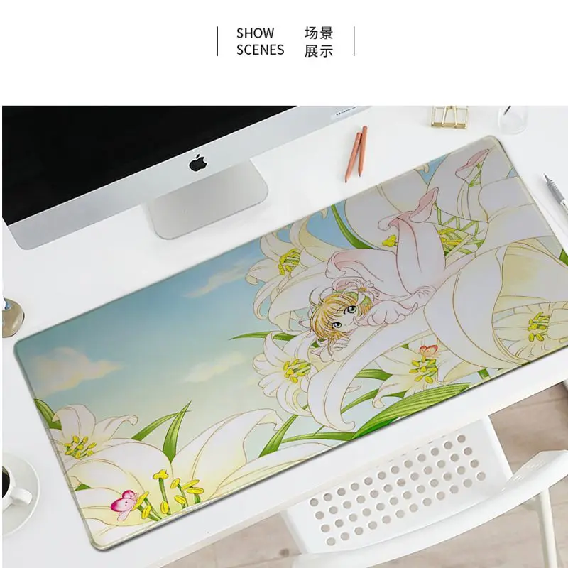 

Большой 70x30 см Аниме Коврик для мыши Saku коврик для мыши для ноутбука Настольный коврик для мыши с фиксирующим краем резиновый компьютер Xxl ск...