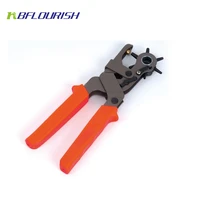 free shipping 1pcs high quality 6 size kit revolving heavy duty leather belt hole punch a type puncher cut eyelet plier