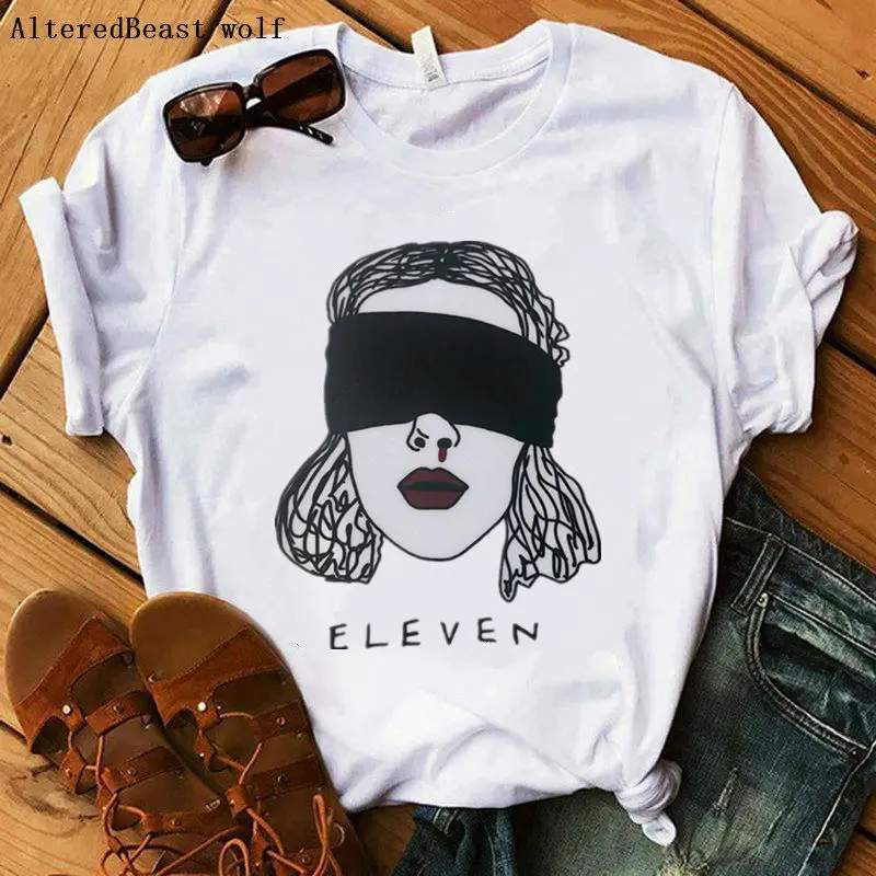 Очень странные дела 3 Женская футболка Eleven летняя обувь с принтом на каждый день