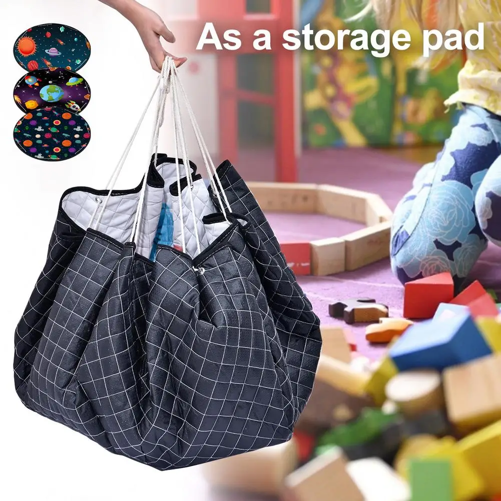 

Children Play Mat Large Toy Storage Bag Organizer Bag Amazing Kids Play Games Carpet Room Decoration Non-Slip Crawling Pad