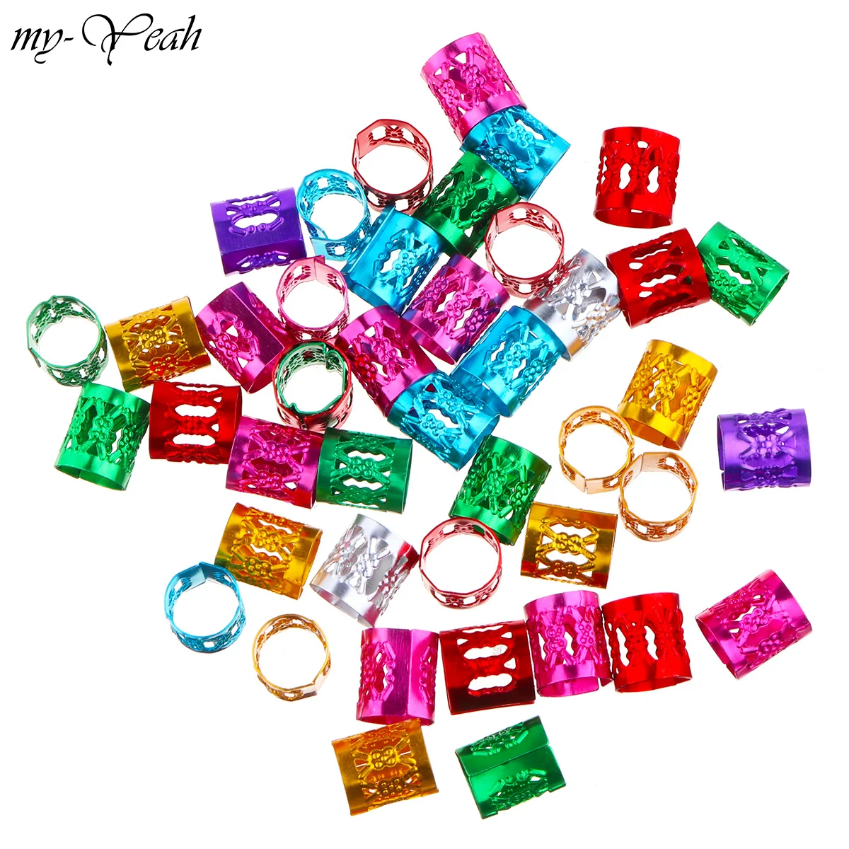 100 шт./лот золотистые/Серебристые/косички для волос смешанные цвета микро