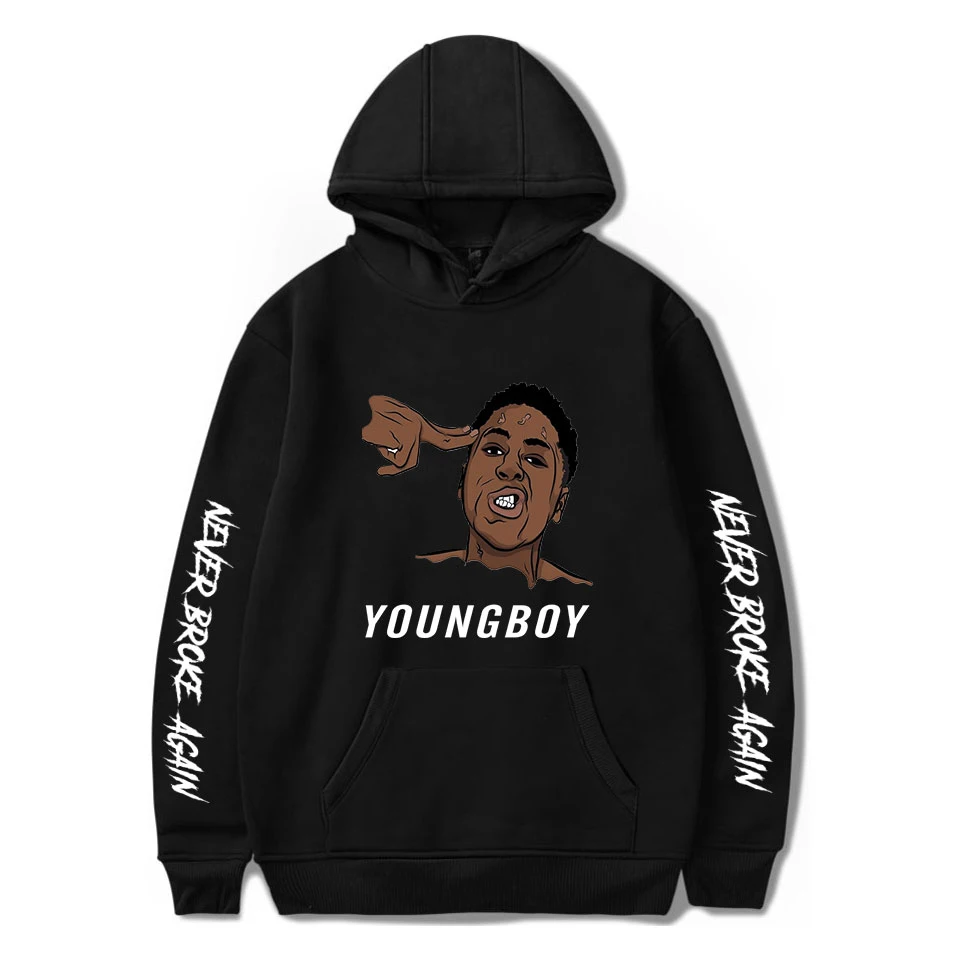 Рэпер YoungBoy ни разу не ломались снова Kentrell Дешон Gaulden печати с капюшоном для