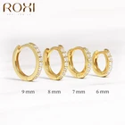 Серьги-кольца ROXI для женщинмужчин, маленькие серьги-Обручи из серебра 925 пробы
