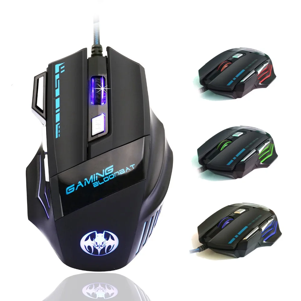 

Professional Wired Gaming Mouse 7 Button 5500 DPI LED Optical USB Computer Mouse Gamer Mice X7 Game Mouse
