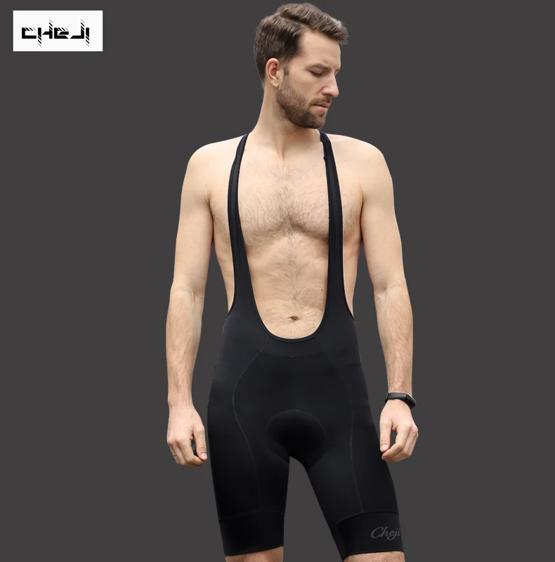 

CHEJI New Men's MTB Cycling Bib Shorts Cool Chinlon Clothing Tight skinny 3D Padded Bike Bicycle Braces