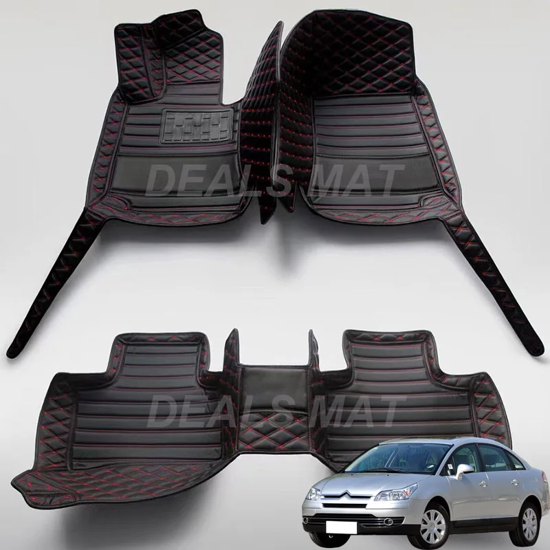 

Роскошные кожаные 3D интерьерные детали, автомобильные коврики с карманами, напольный ковер, коврики для Citroen C4 2006 2007 2008 2009, аксессуары