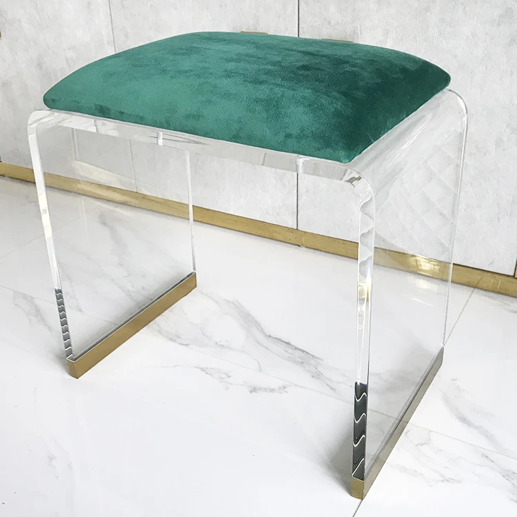 

Modern minimalist acrylic shoe changing stool transparent makeup Nordic light luxury creative doorway home