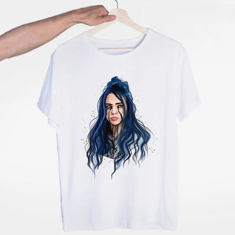 Billie Eilish уличная Футболка мужская s футболка Мягкая футболка Homme модная певица Harajuku рубашка Мужская/Женская - Цвет: A05-10