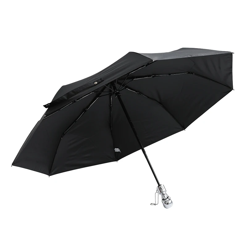 

Reinforce automatic umbrella men's personality skull creative trend large double folding umbrella for both rain and sun