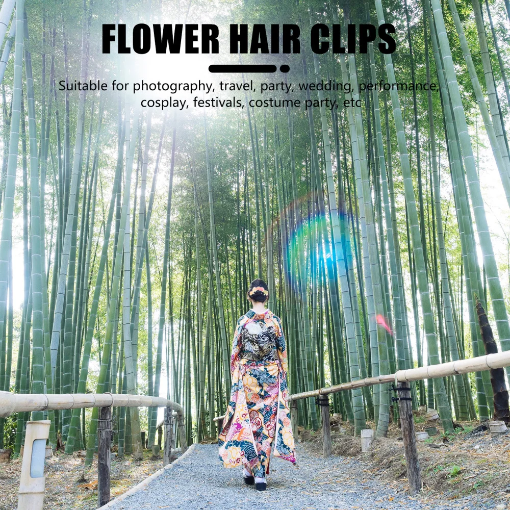 

9pcs Women Hair Clip Kimono Japanese Style Headdress Tassels Hair Accessory