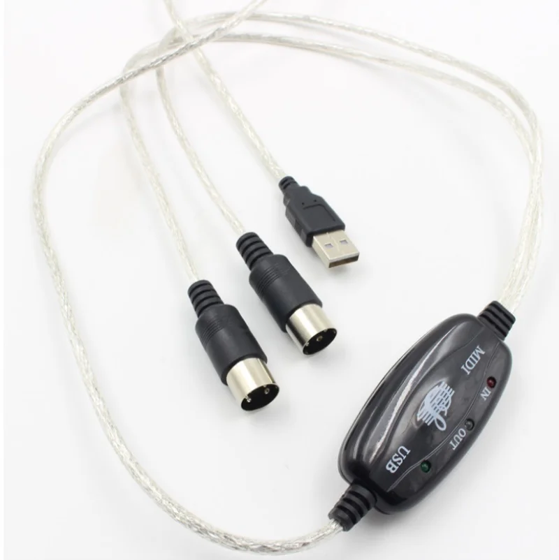 MIDI Interface to USB Cable Converter Connector PC Synthesizer Music Keyboard Instrument Adapter / 100pcs | Спорт и развлечения