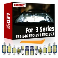 luckzhe for bmw 3 series e36 e46 e90 e91 e92 e93 1990 2013 vehicle led interior map dome indoor light kit canbus bulbs