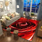 3D розы коврики с принтом дома Розовый и красный цвет свадебные коврик ко Дню Святого Валентина Декор Ковер пара подарок-сюрприз коврикковры