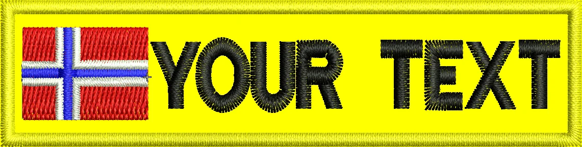 Custom Norway name patches tags personalized iron on hook backing embroidered | Дом и сад