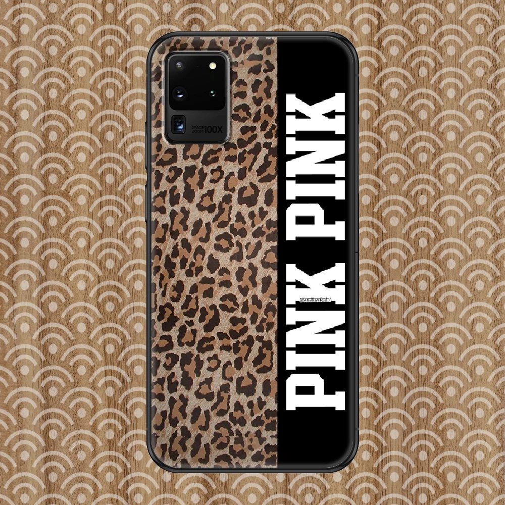 

VS Pink Brand Fashion SecretS Phone case For Samsung Galaxy Note 4 8 9 10 20 S8 S9 S10 S10E S20 Plus UITRA Ultra black silicone