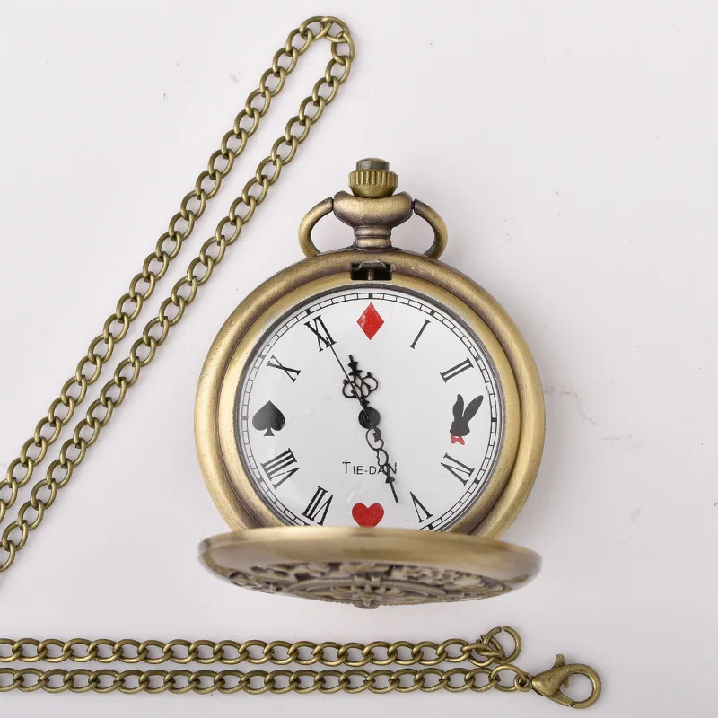 

Antique Bronze Hollow Quartz Pocket Watch Vintage Men's Women's Pendant Necklace Watch Gift