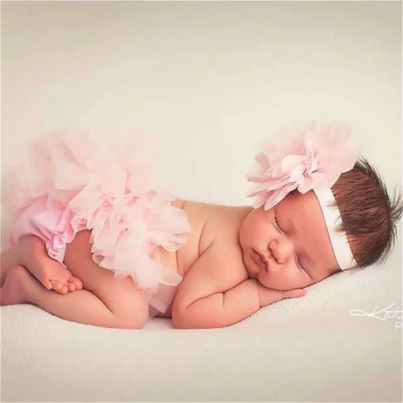 Юбка пачка для новорожденных девочек кружевная Тюлевая юбка с оборками дня