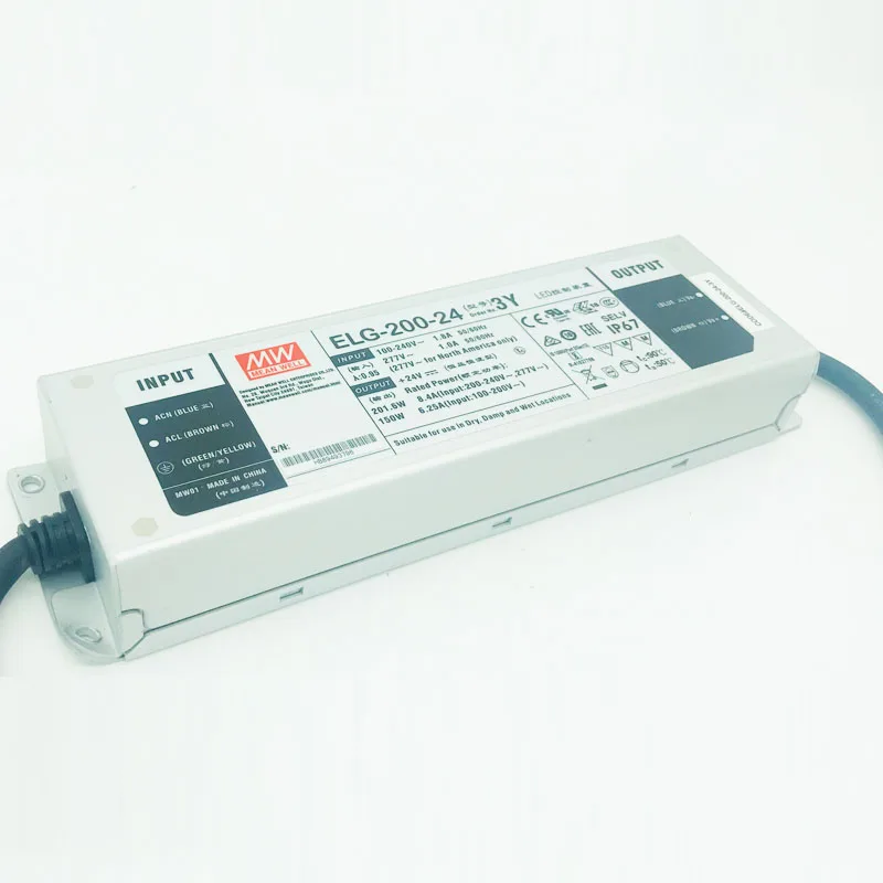UL IP67 75W 100W 150W 200W 240W MeanWell адаптер для светодиодного драйвера Водонепроницаемый