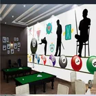 Бильярдный клуб 3d обои в рулонах для стен Бар интернет кафе промышленный стиль стены 3d фрески фоновые обои