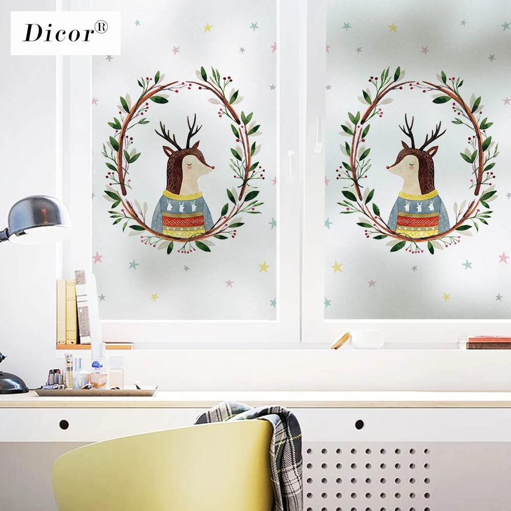 Свитер Олень Dicor модные наклейки на окна из ПВХ матовые непрозрачные защитная