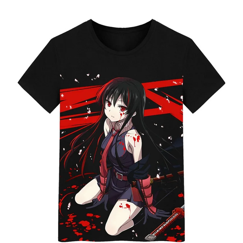 Высокое качество Q унисекс с рисунком из аниме анимэ Akame ga KILL футболка Tatsumi хлопок