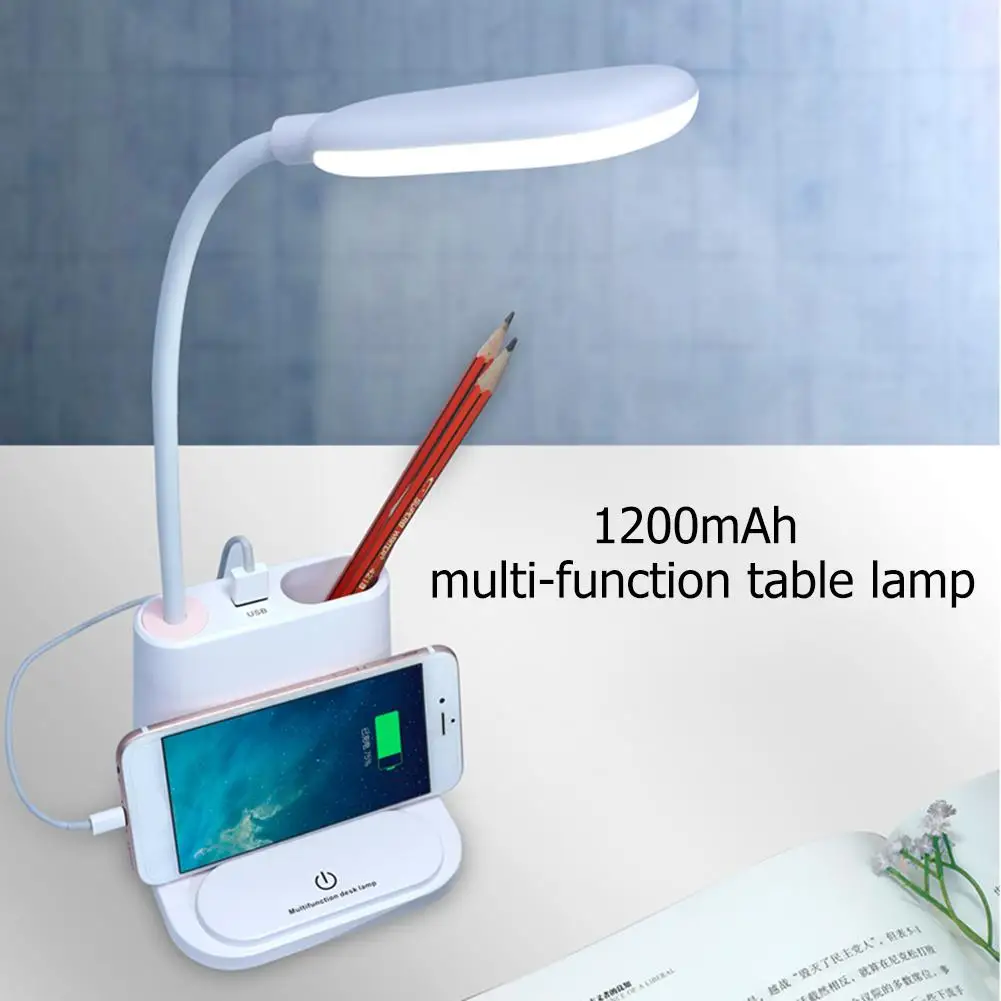 

Multifunctional LED Touch Desk Lamp USB Rechargeable Bedroom Table Light Dimmable Adjustment Table Lamp Living Room with Fan