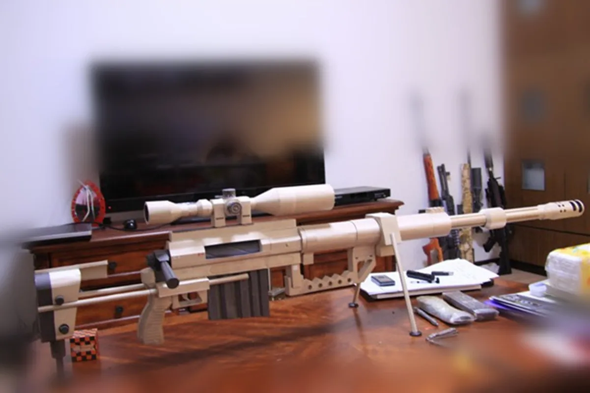Масштаб CheyTac 1:1 тяжелая снайперская винтовка пистолет сделай сам бумажная модель