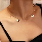 Маленькая цепь со звездами бабочки в виде животных, ожерелья для женщин, ключицы ожерелья цепи, Коле, Коллана, бижутерия, колье для женщин