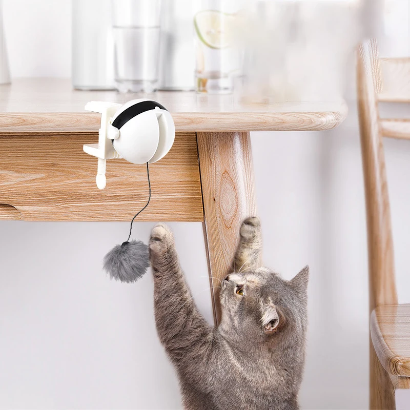 

Electric Smart Cat Toy Ball Teaser Toys for Cat Interactive Pet Automatic Lifting Plush Ball Cat Pet Products Pet Accessories