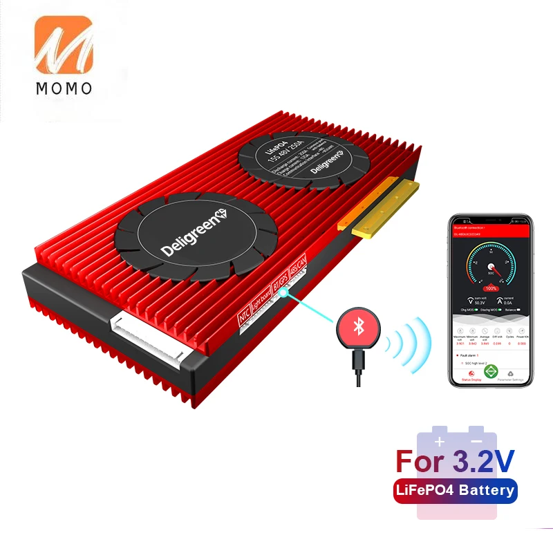 

Умный BMS 15S 150A 200A 250A с вентилятором 485 48V быстрое охлаждение 4 батареи RV Ups