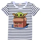 2021 Disney популярные детские Йоды футболка для детей с короткими рукавами, для мальчиков и девочек с длинными рукавами и о Цвет печатных футболки для девочек Детские хлопковые топы для девочек, одежда для детей