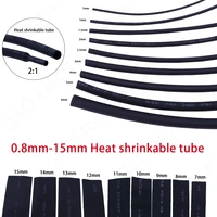 5 1 meterlot black 1mm 1 5mm 2mm 2 5mm 3mm 3 5mm 4mm 5mm 6mm heat shrink tubing tube