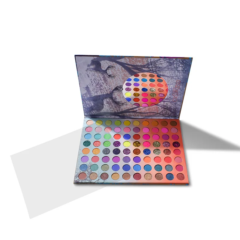 80 цветов блестящие тени для век Палитра мерцающие матовые алмазные металлик