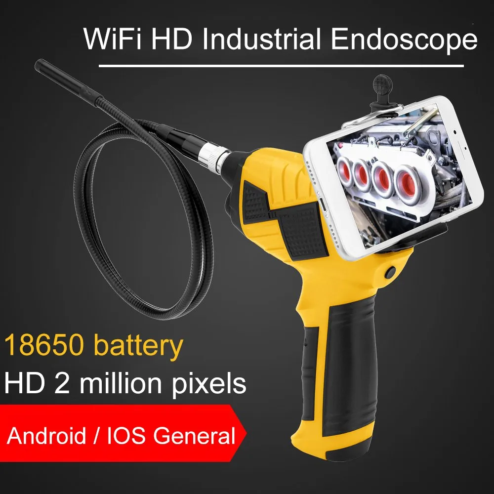 Ручной эндоскоп с Wi Fi камерой HD 1080P Инспекционная камера для смартфонов Android IOS