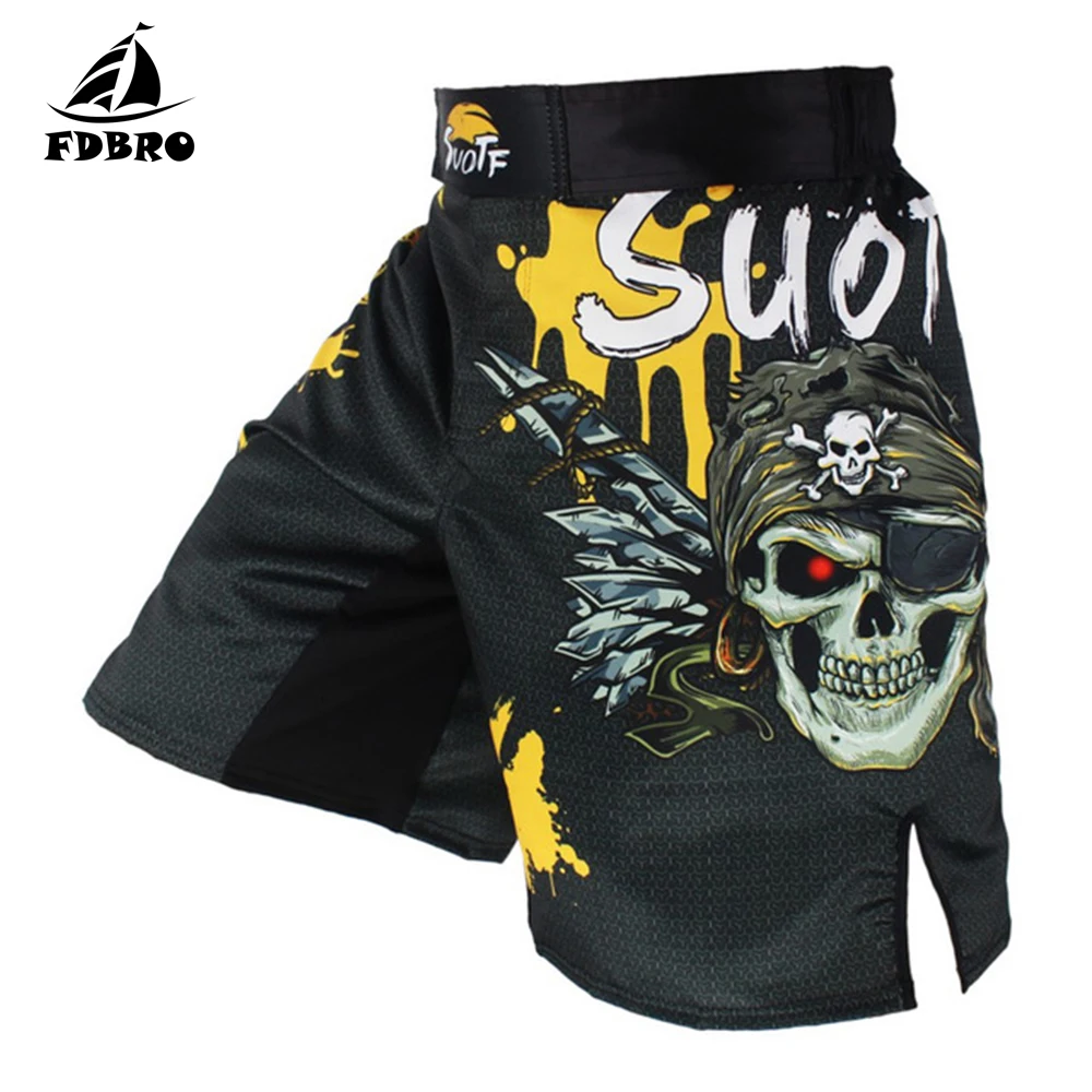 Боксерские штаны FDBRO Для MMA фитнеса мужские шорты для борьбы дешевые кикбоксинга