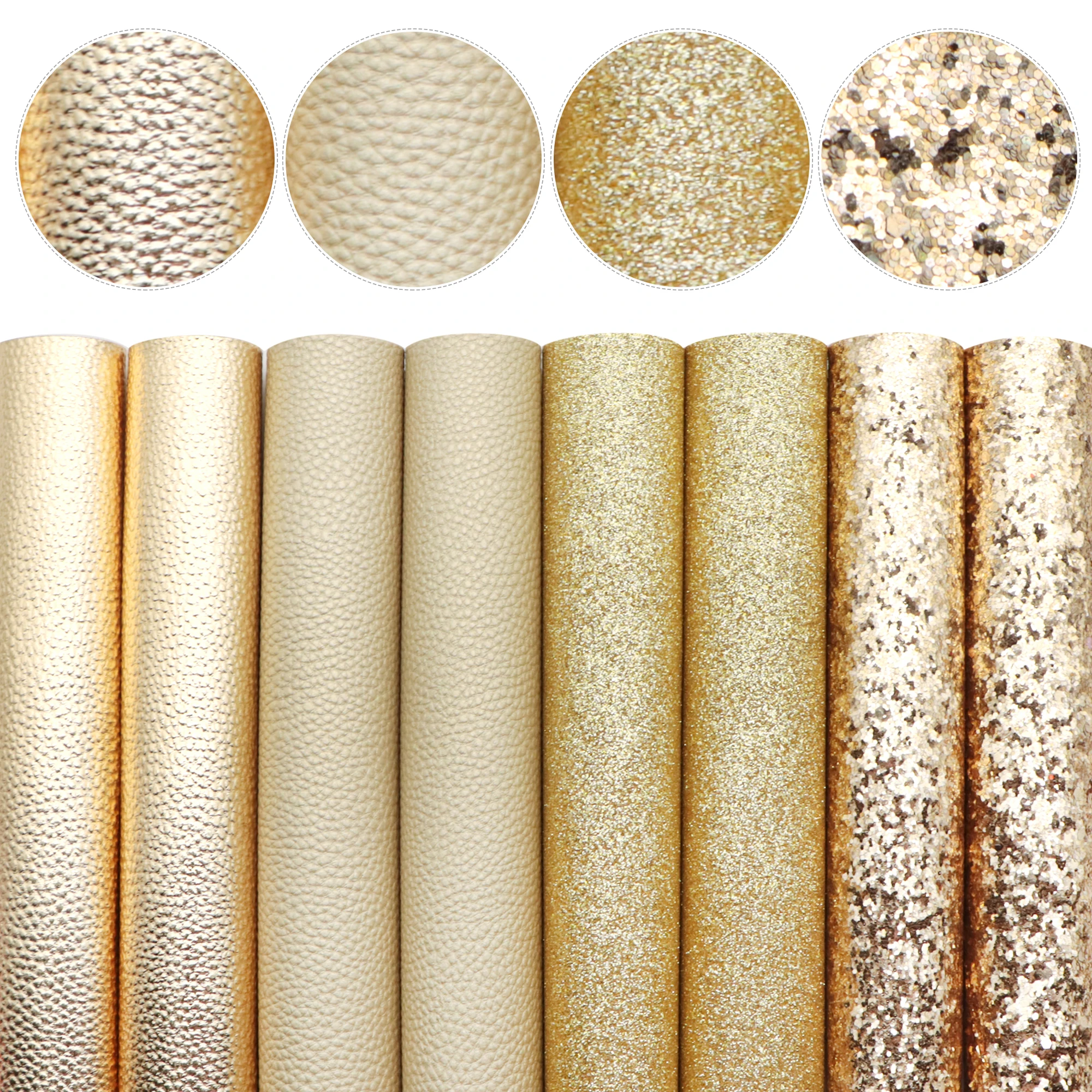 Однотонные листы из искусственной синтетической кожи с блестками 20*33 см | Дом и