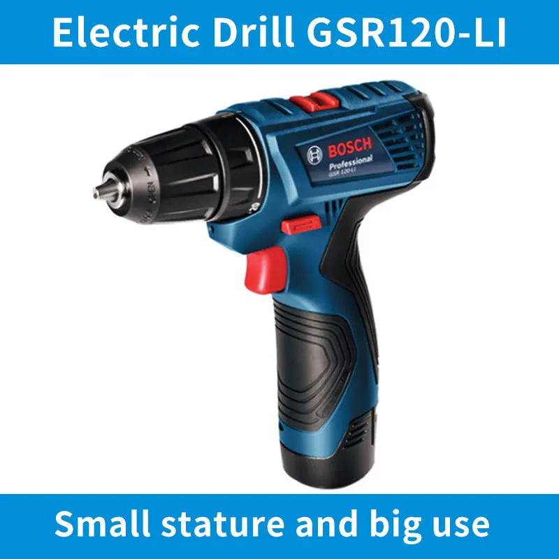 Bosch GSR 120-Li ручная дрель 12 В Электрическая дрель бытовой Электроинструмент отвертка - Цвет: ONE  Battery