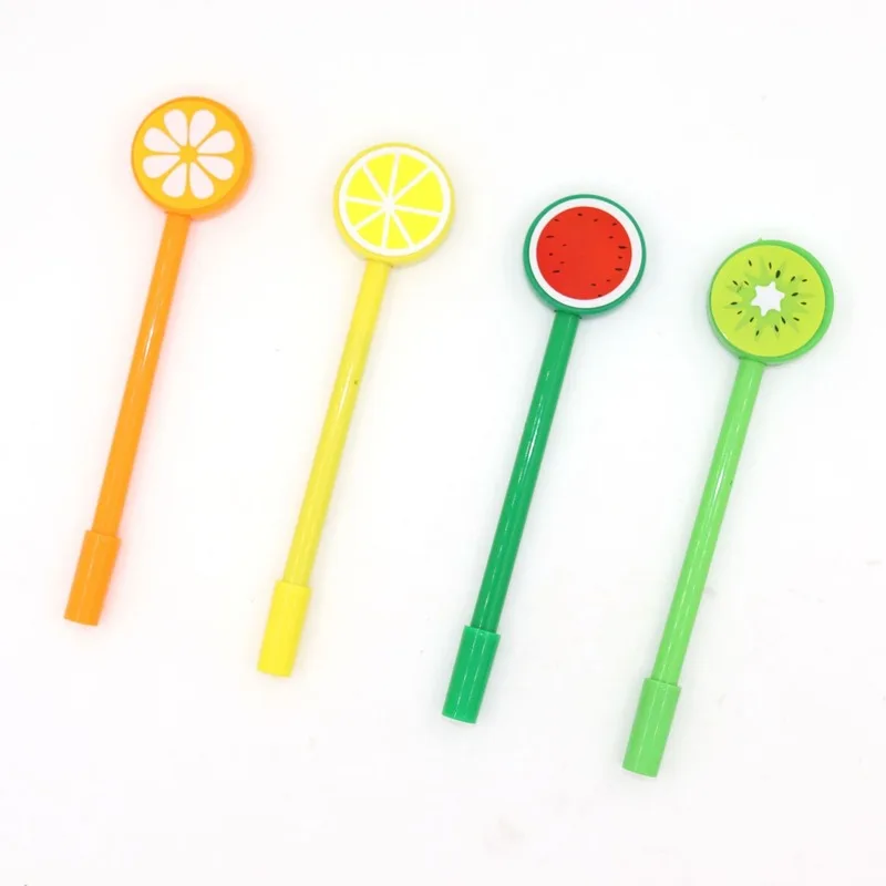 

Korean stationery creative cartoon fruit neutral pen office supplies student prize pen wholesale