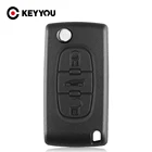KEYYOU 10x3 кнопки дистанционный Автомобильный ключ оболочка чехол для Peugeot 207 208 307 308 408 Partner HU83 Blade CE0536