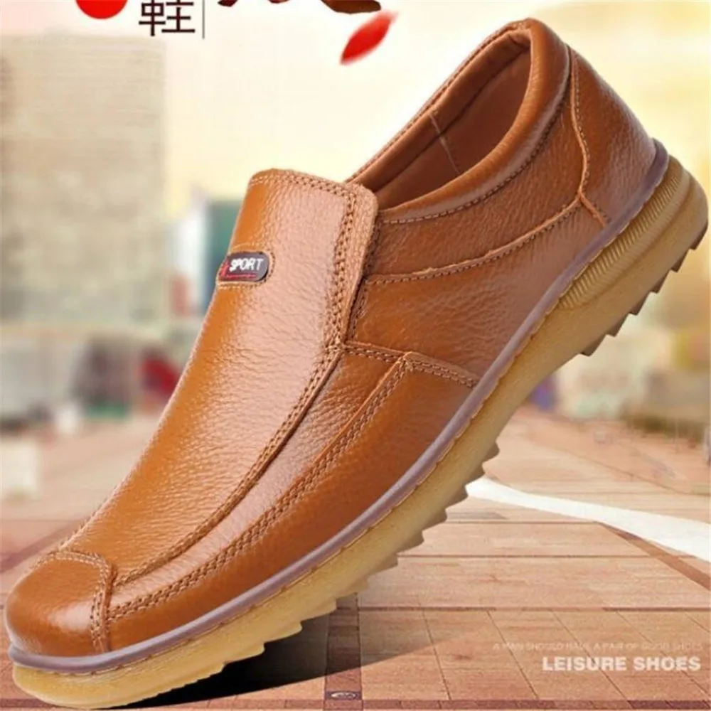 

Cowhide leather shoes men's business casual shoes sneakers mens loafers zapatos de hombre mens style shoes formal dresses