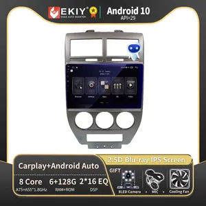 ekiy t900 car radio for jeep compass 2007 2008 2009 multimedia gps video player navigation android 10 stereo no 2 din 2din dvd free global shipping