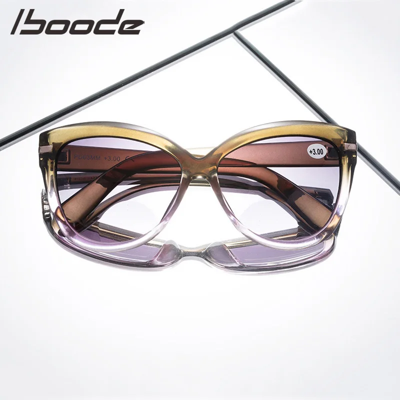IBOODE кошачий глаз солнцезащитные очки для чтения женщин и мужчин дальнозоркости
