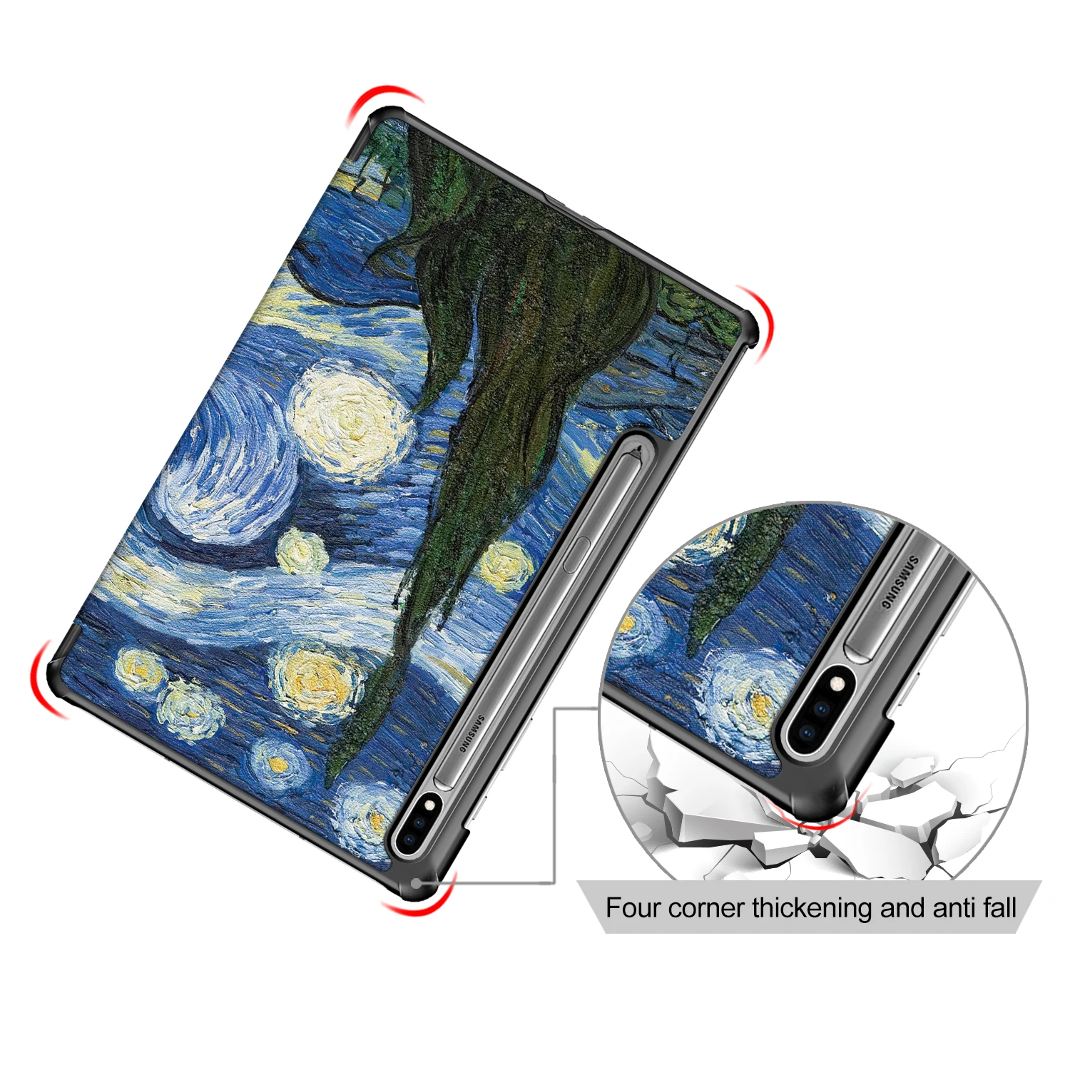 

Tablet Case for Samsung Galaxy Tab S7 11'' 2020 Tablet cover Flip Stand pu Leather for SM-870 SM-T875 Capa with Styus Pen
