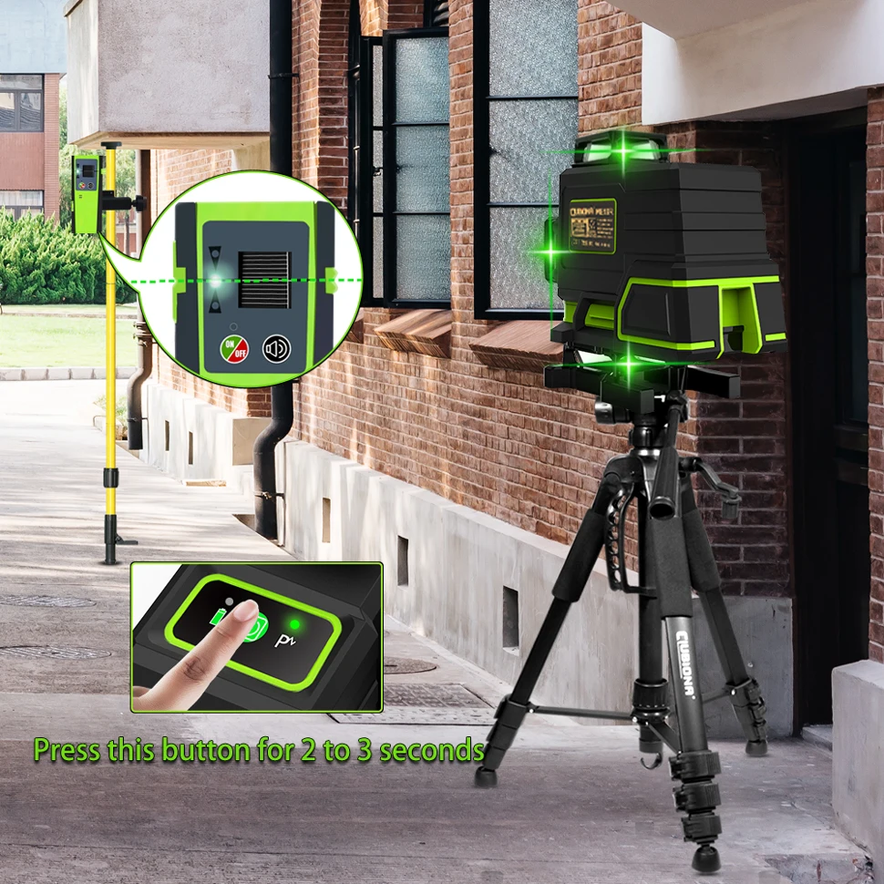 Немецкий лазерный нивелир CLUBIONA 4D ME16R новый 360 с пультом дистанционного управления