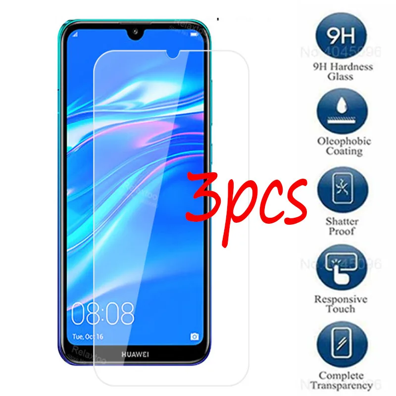 3 шт. закаленное стекло для huawei y7 2019 huavei huwai pro y7pro 7y y 7 Защитная стеклянная пленка