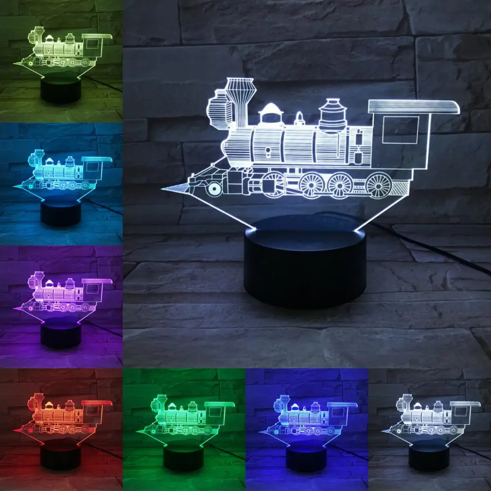 3D USB лампа с сенсорным управлением светодиодный ночсветильник дистанционным для