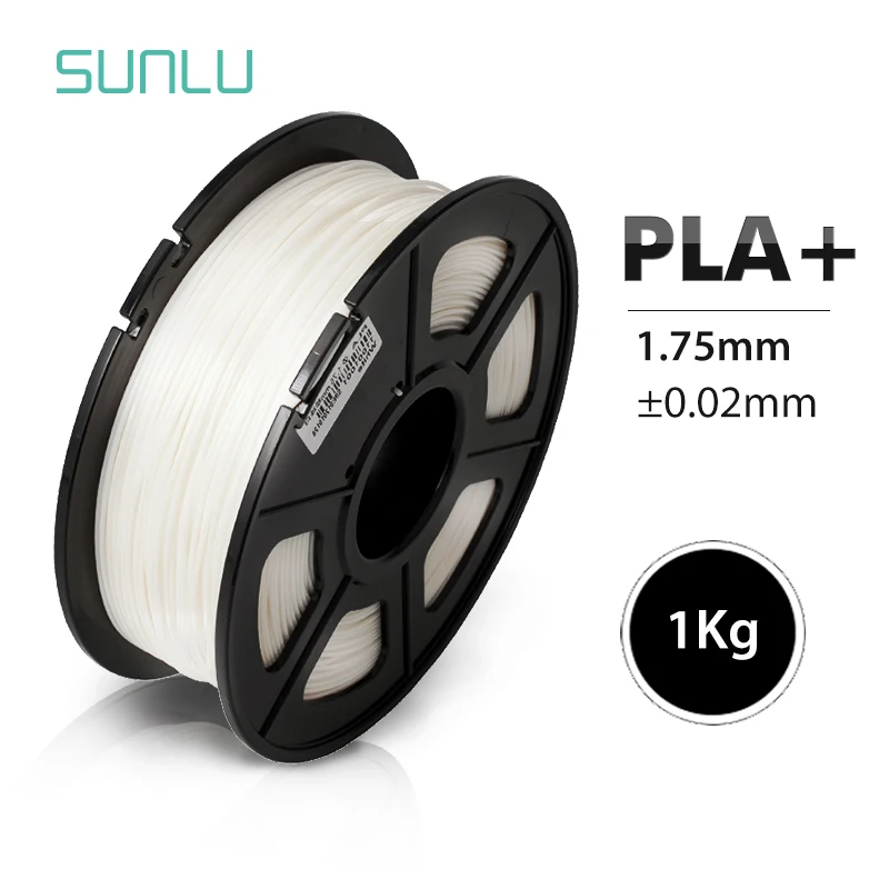 SUNLU PLA PLUS Филамент 1,75 мм 1 кг материалы для 3d печати разноцветные на выбор пластиковые PLA 3d Филамент Быстрая - Цвет: PLA Plus White