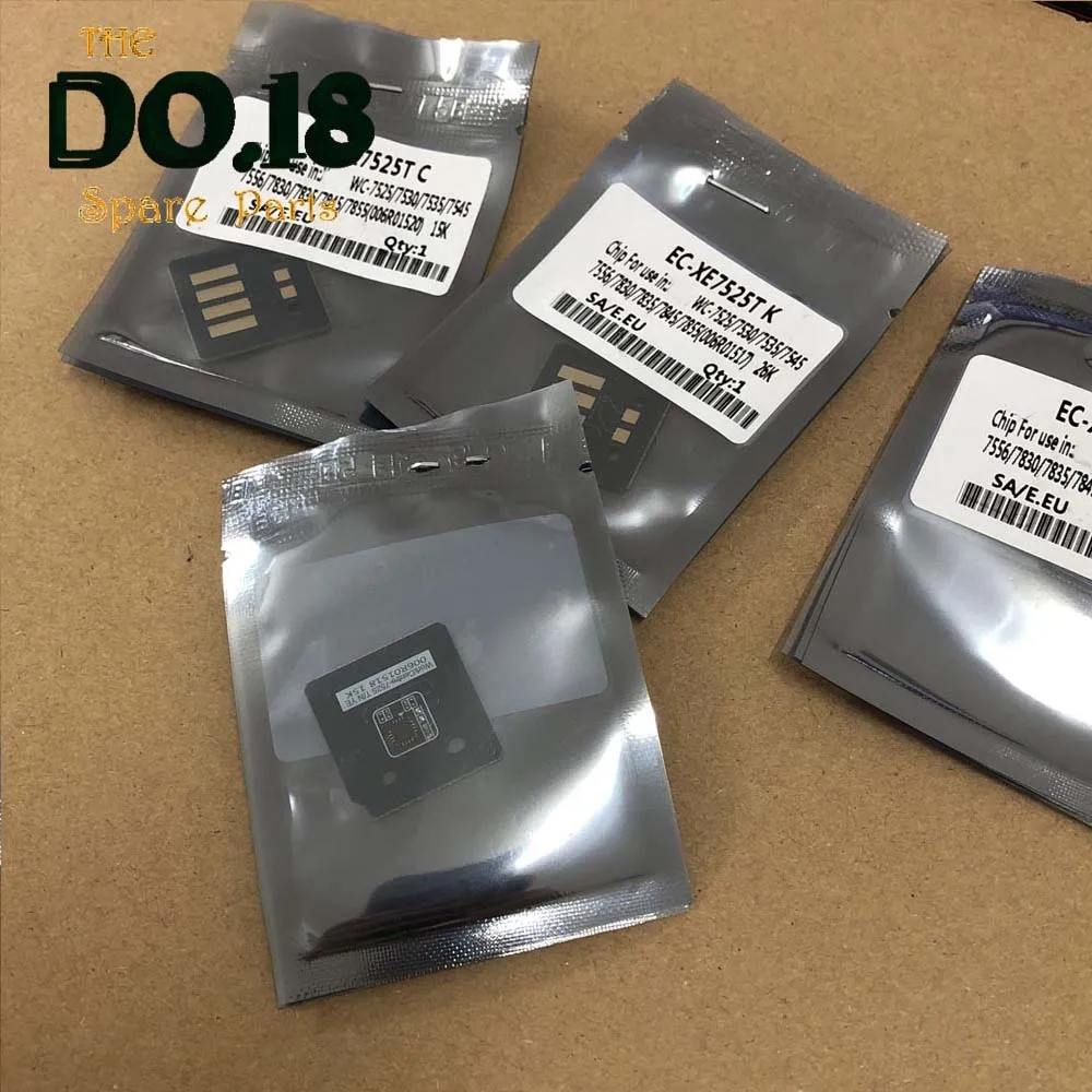 Тонер-чип для Xerox WorkCentre 7525 WC7525 WC7855 WC7830 WC7835 WC7845 5 комплектов 4 цвета | Компьютеры и