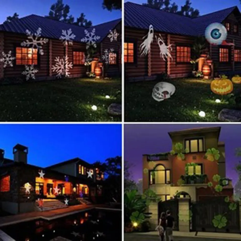 Светодиодный лазерный проектор в виде снежинки светильник для дискотеки